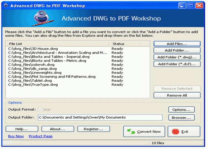 Advanced DWG to PDF 5.3.7